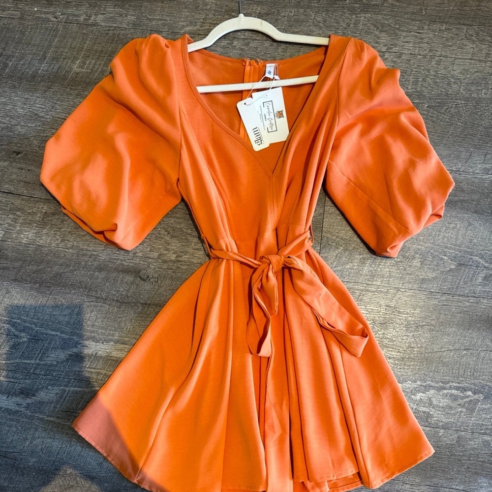 NWT Boutique Orange Romper